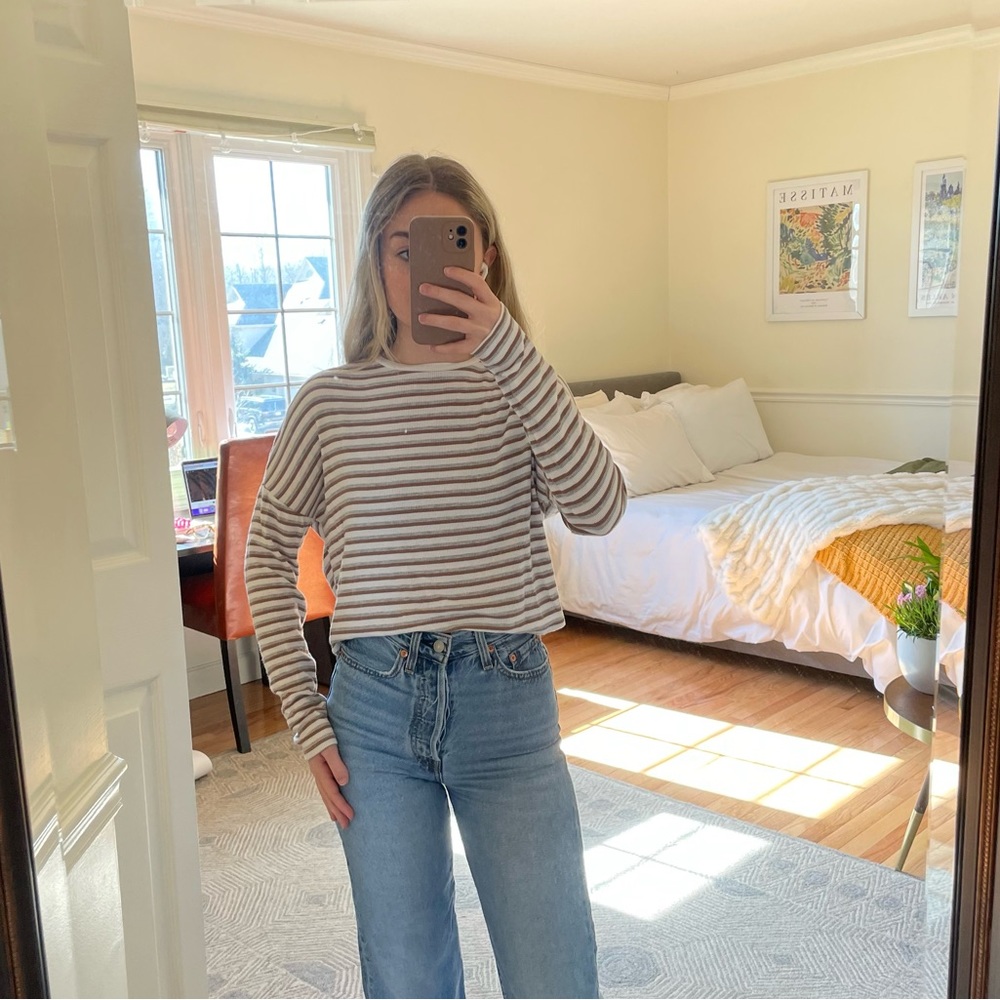 Striped T-Shirt 💜🤍💜